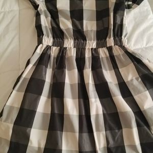 J.Crew Crew Cuts black buffalo check dress size 14